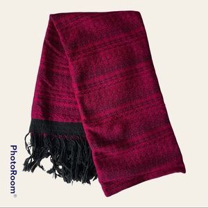 Authentic Mexican pink woven pashmina